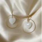 White Amor Earrings (Sold in Pairs)