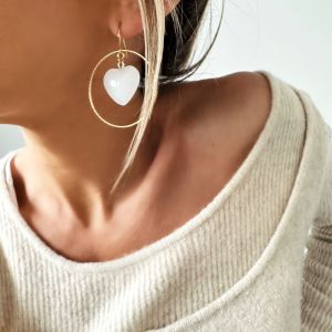 Boucles d&#039;oreilles White Amor (vendues par paires)