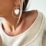 White Amor Earrings (Sold in Pairs)