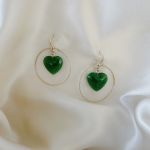 Green Amor Earrings (Sold in Pairs)