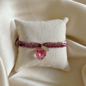 Bracelet Glitter Heart Girly