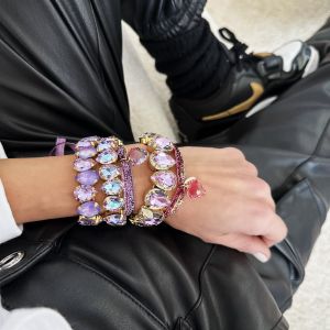 Bracelet Glitter Heart Sunset