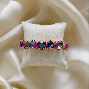 Bracelet coeur strass