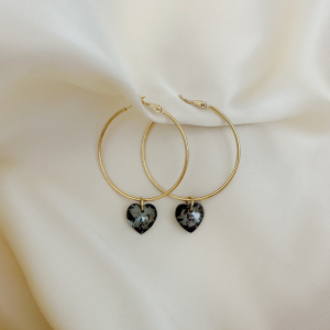 Boucles d'oreilles Sweety Grey Large  (vendues par paires)