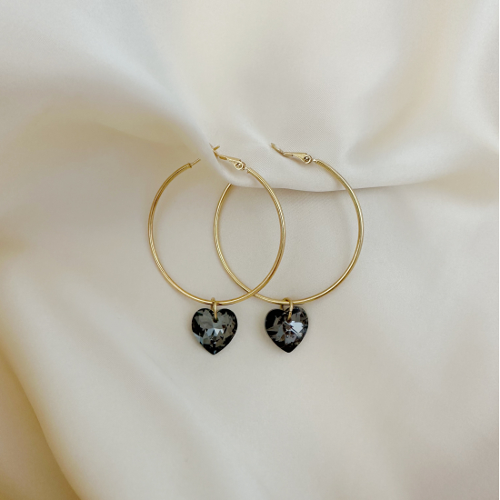 Boucles d'oreilles Sweety Grey Large  (vendues par paires)