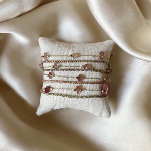 Bijou modulable Stone Quartz Rose