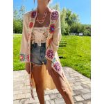 Gilet Long Flowers