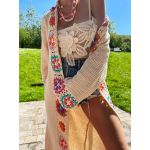 Gilet Long Flowers