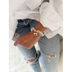 Bracelet Oriane Opale Blanche