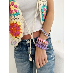 Bracelet Ellipse Purple Pastel