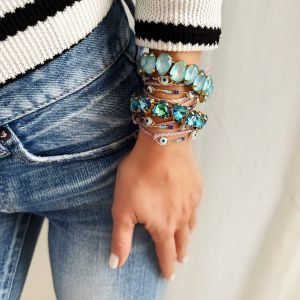 Bracelet coeur strass Lagoon