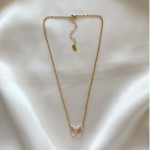 Collier Butterfly Pink