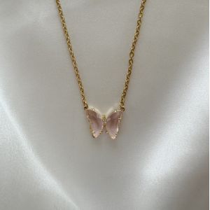 Collier Butterfly Pink