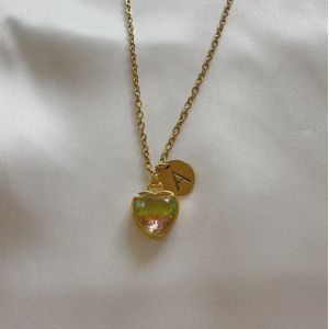 Goldy Heart Rainbow Necklace to Personalize Goldy Heart Rainbow Necklace to Personalize