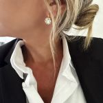 Boucles d'oreilles Round Gold Cristal