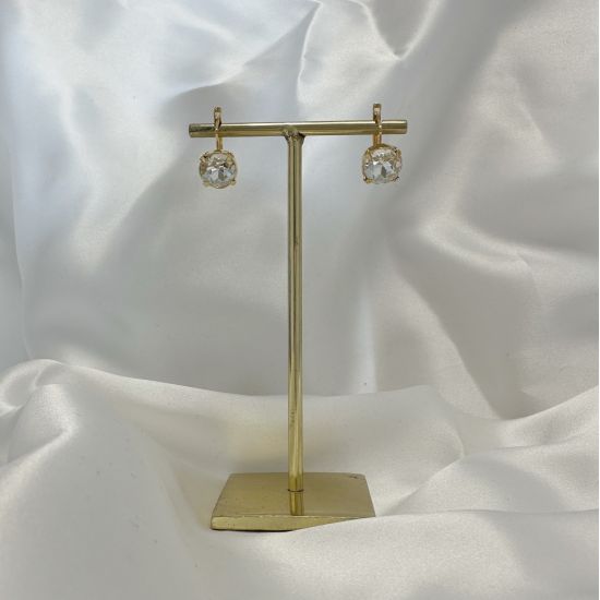 Boucles d'oreilles Round Gold Cristal