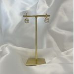 Boucles d'oreilles Round Gold Cristal