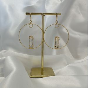 Boucles d'oreilles Sphère Baguette Gold Golden Shadow