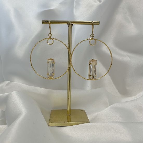 Boucles d'oreilles Sphère Baguette Gold Golden Shadow