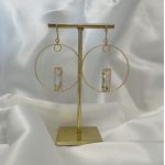 Boucles d'oreilles Sphère Baguette Gold Golden Shadow