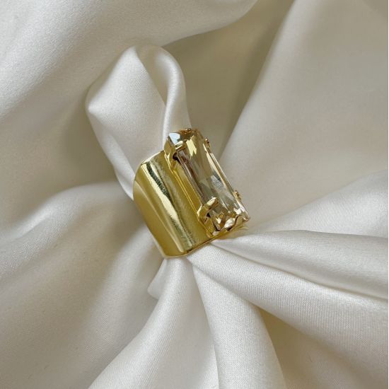 Bague Baguette Gold Golden Shadow