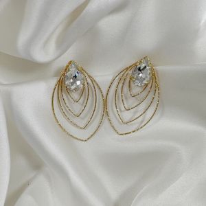 Boucles d'oreilles Butterfly gold Cristal ( vendues par paires)
