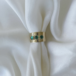 Glowy Emeraude adjustable ring