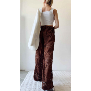 Pantalon Flower Chocolate