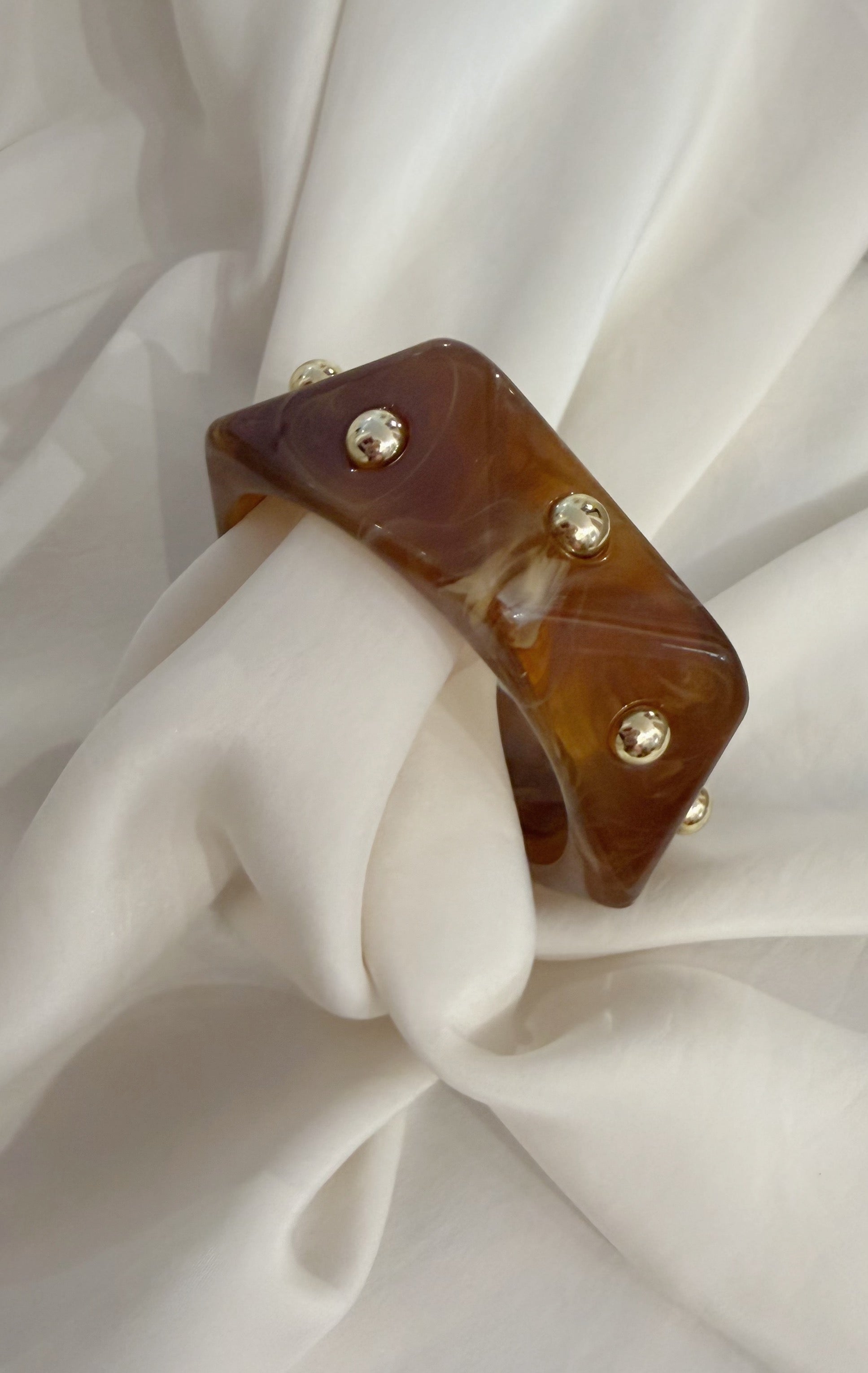 BRACELET Odéon(jonc cloué) Brown
