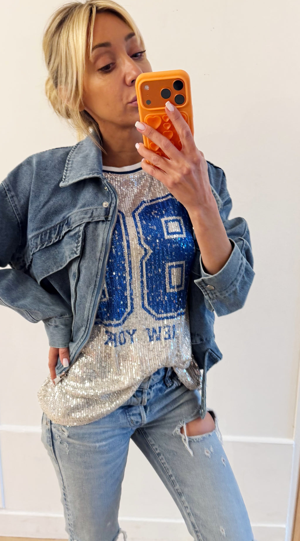 TEE SHIRT New York bleu