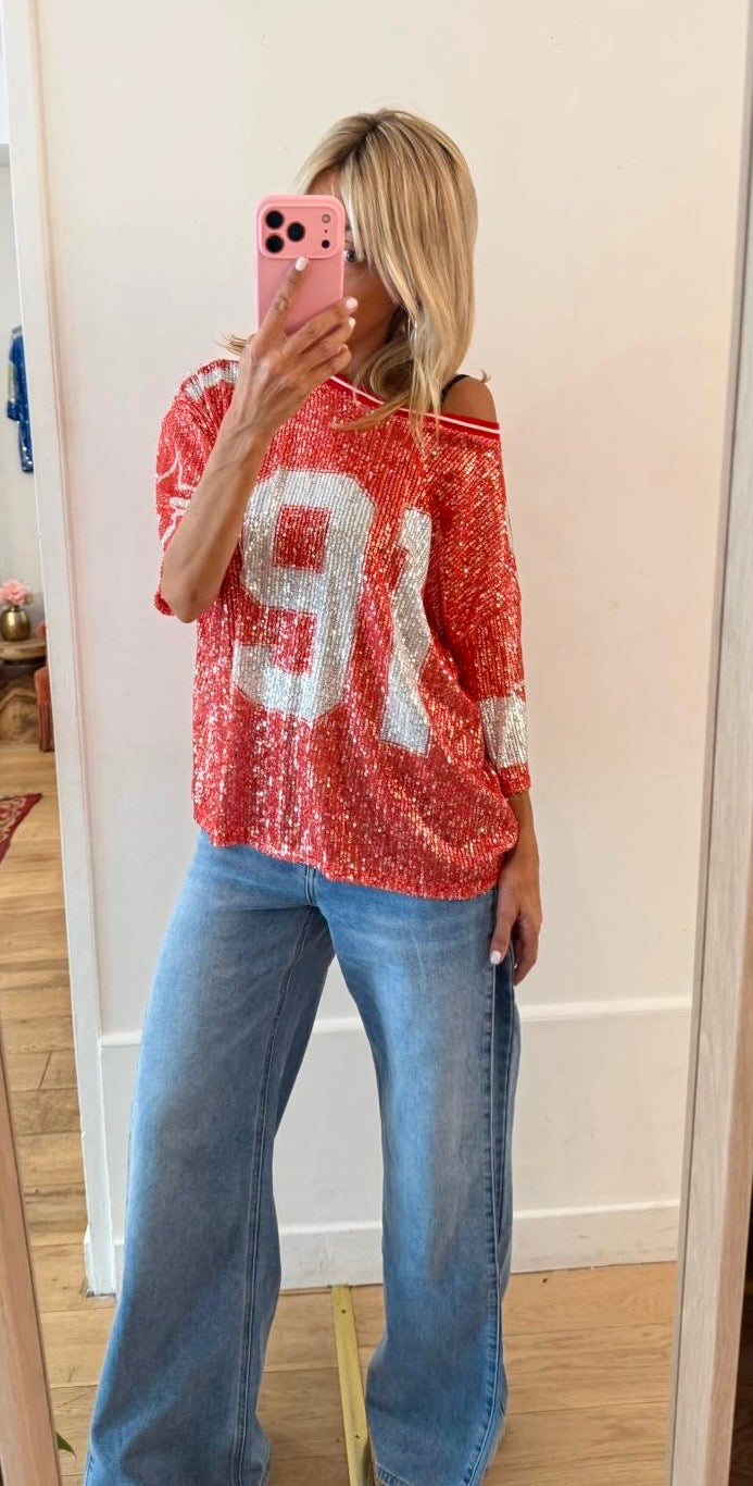 TEE SHIRT New York 91 rouge
