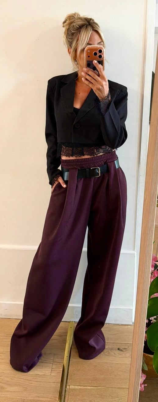 PANTALON Ophélie prune