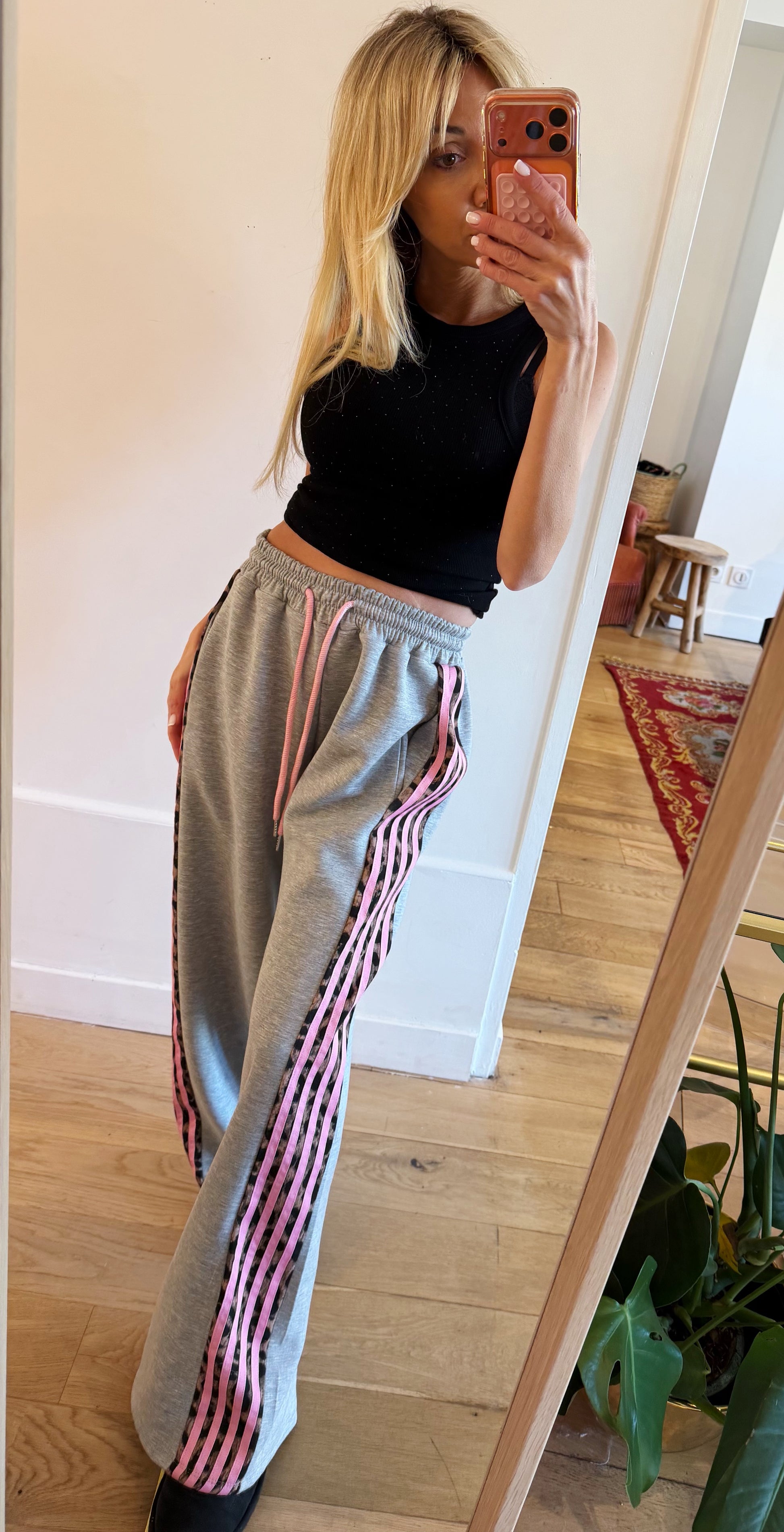 PANTALON Jogging More Love gris