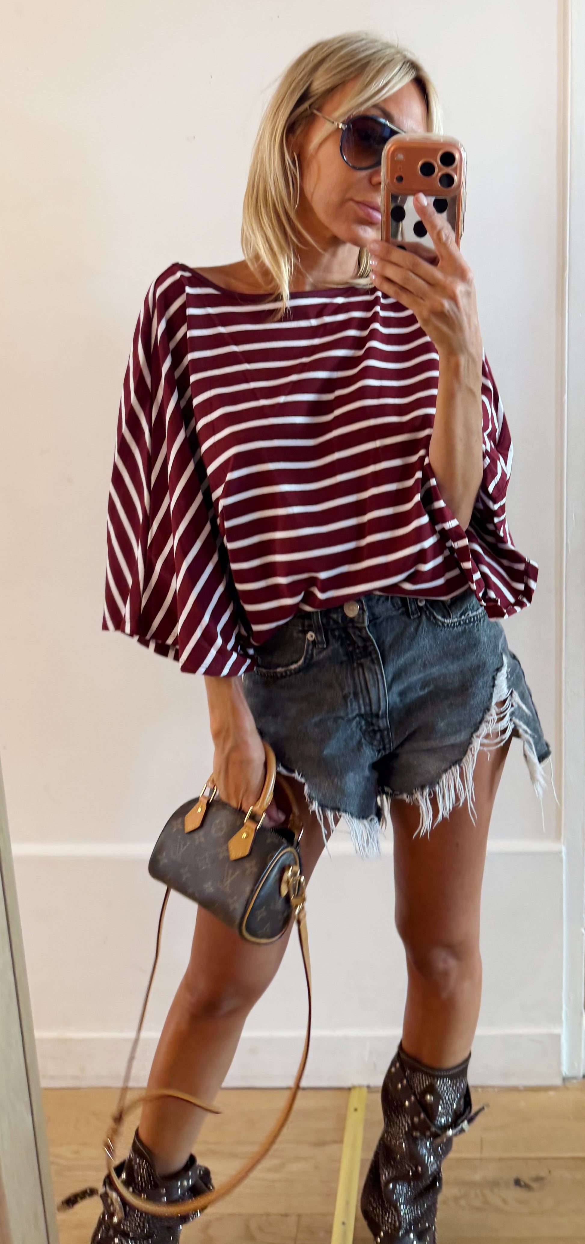 TEE SHIRT Marin burgundy