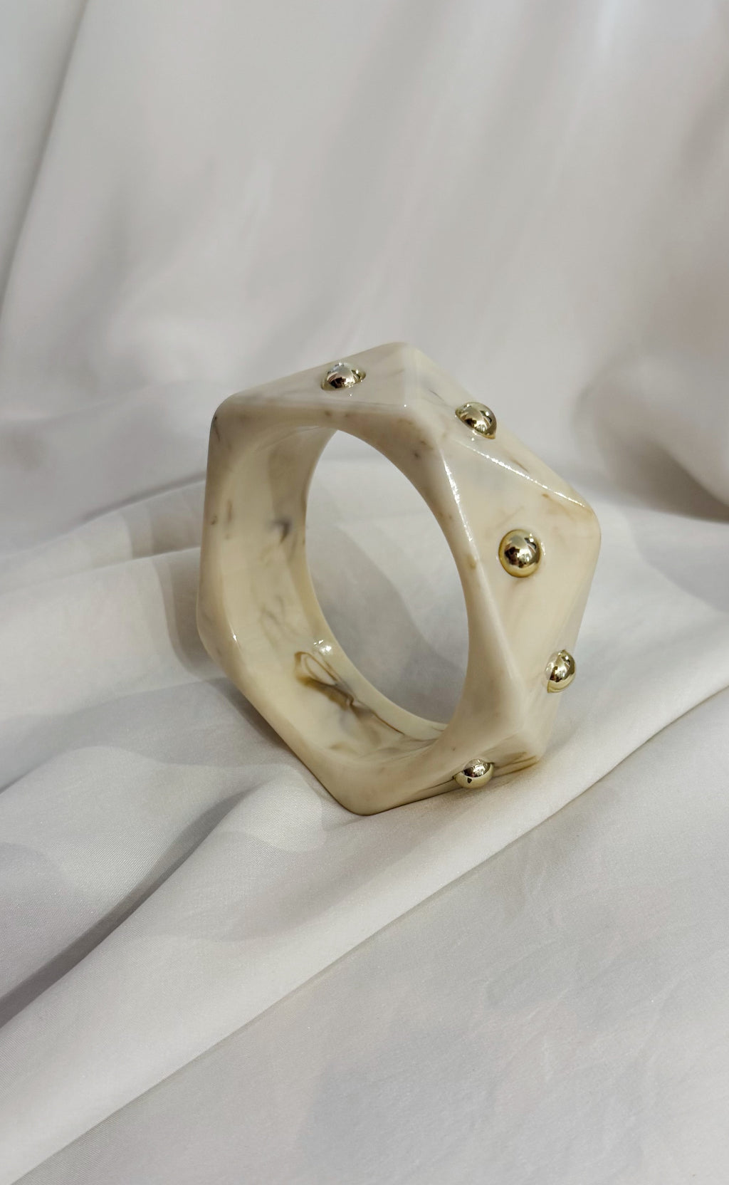 BRACELET Odéon  (jonc cloué) Vanille