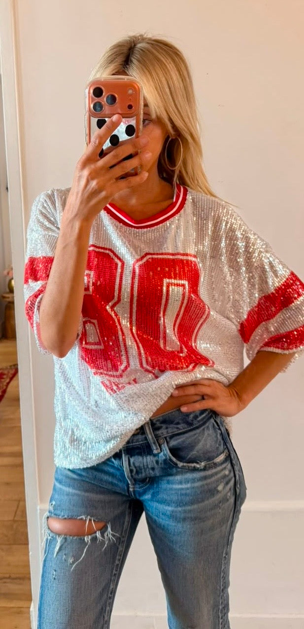 TEE SHIRT New York 80 rouge