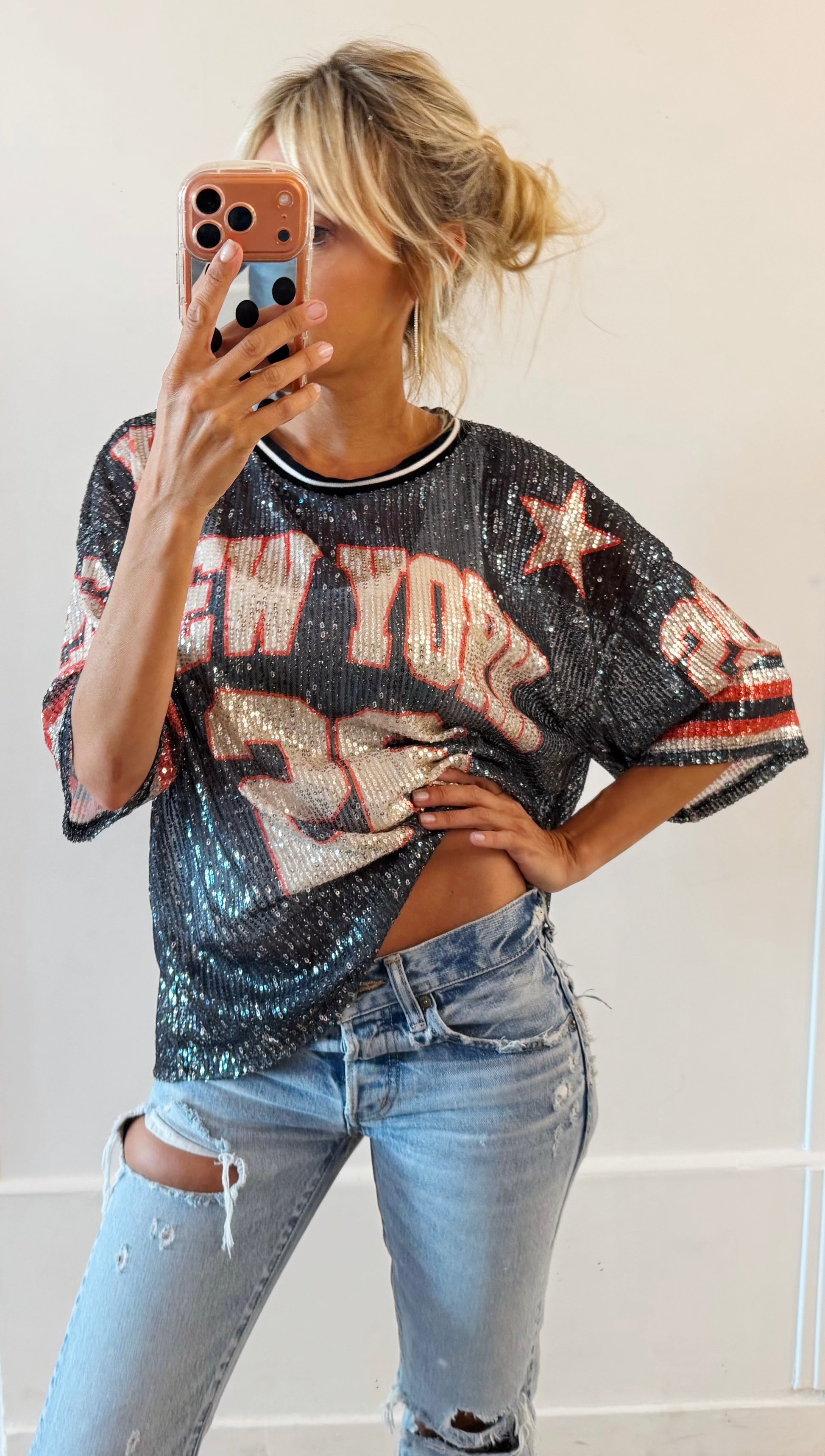 TEE SHIRT New York 26 Black orange