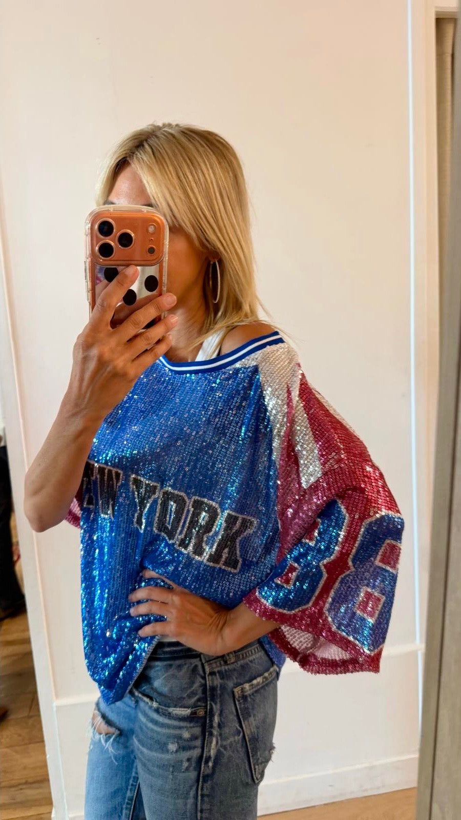TEE SHIRT New York 88 bleu