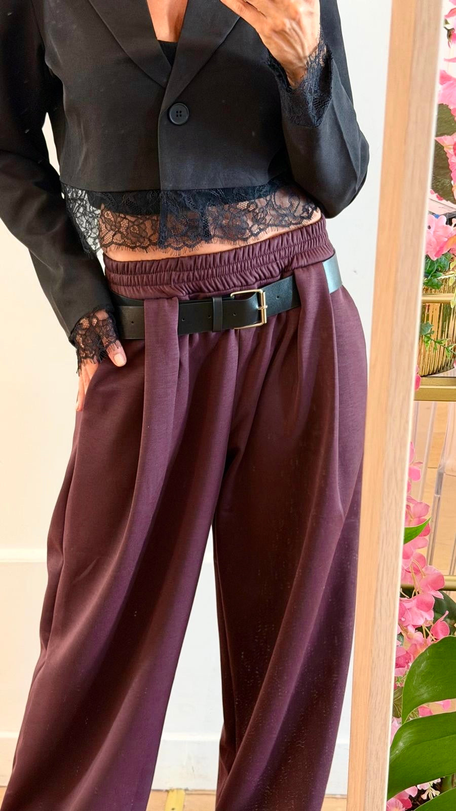 PANTALON Ophélie prune