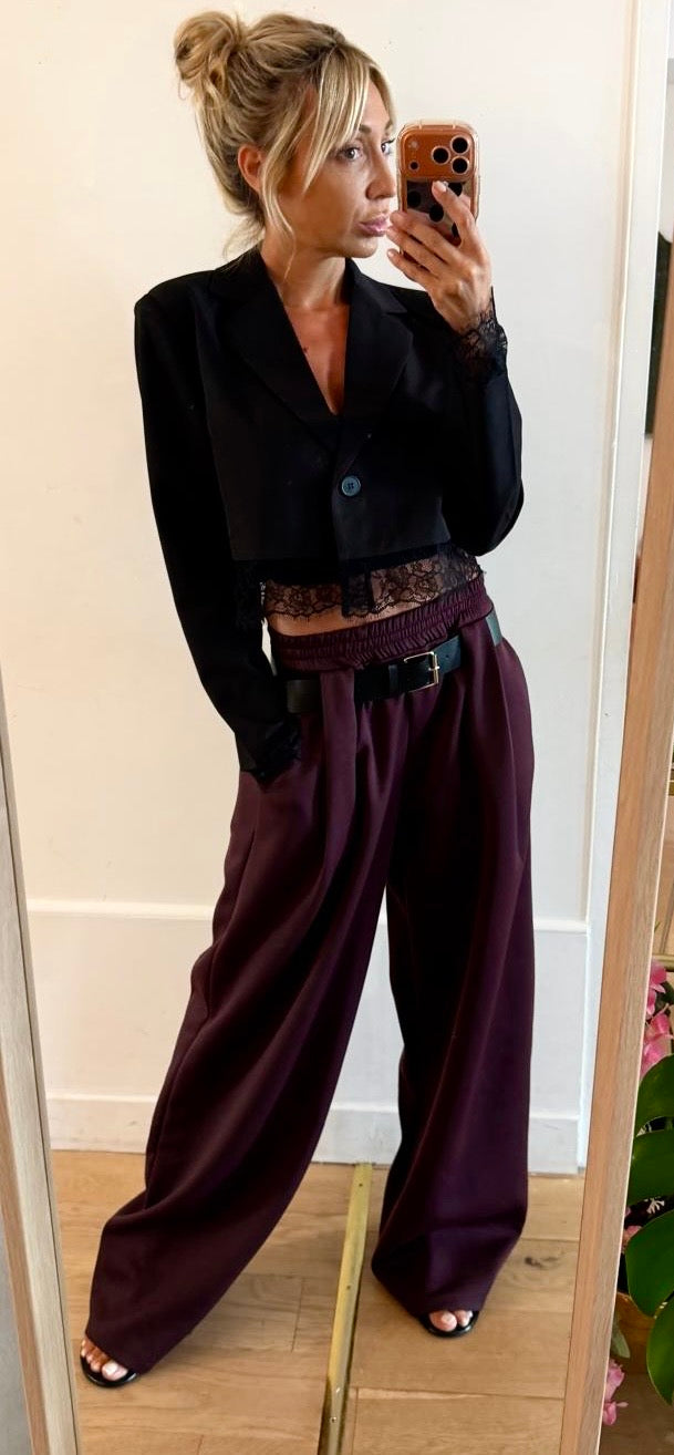 PANTALON Ophélie prune