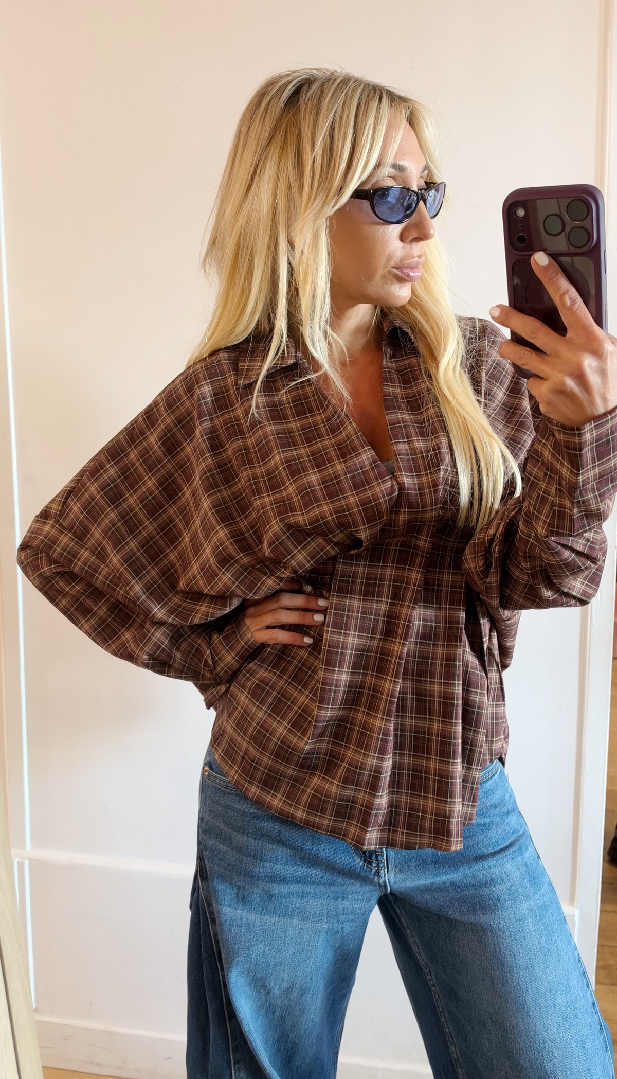 CHEMISIER Capucine bordeaux