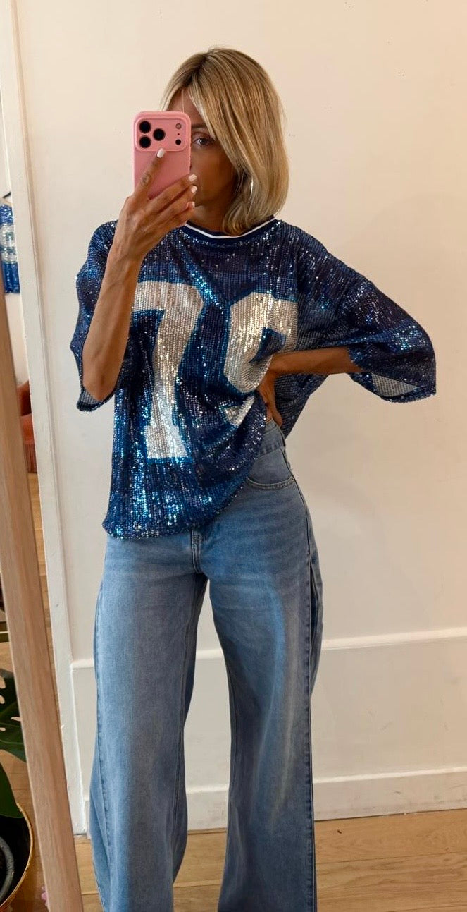 TEE SHIRT New York 79 bleu foncé
