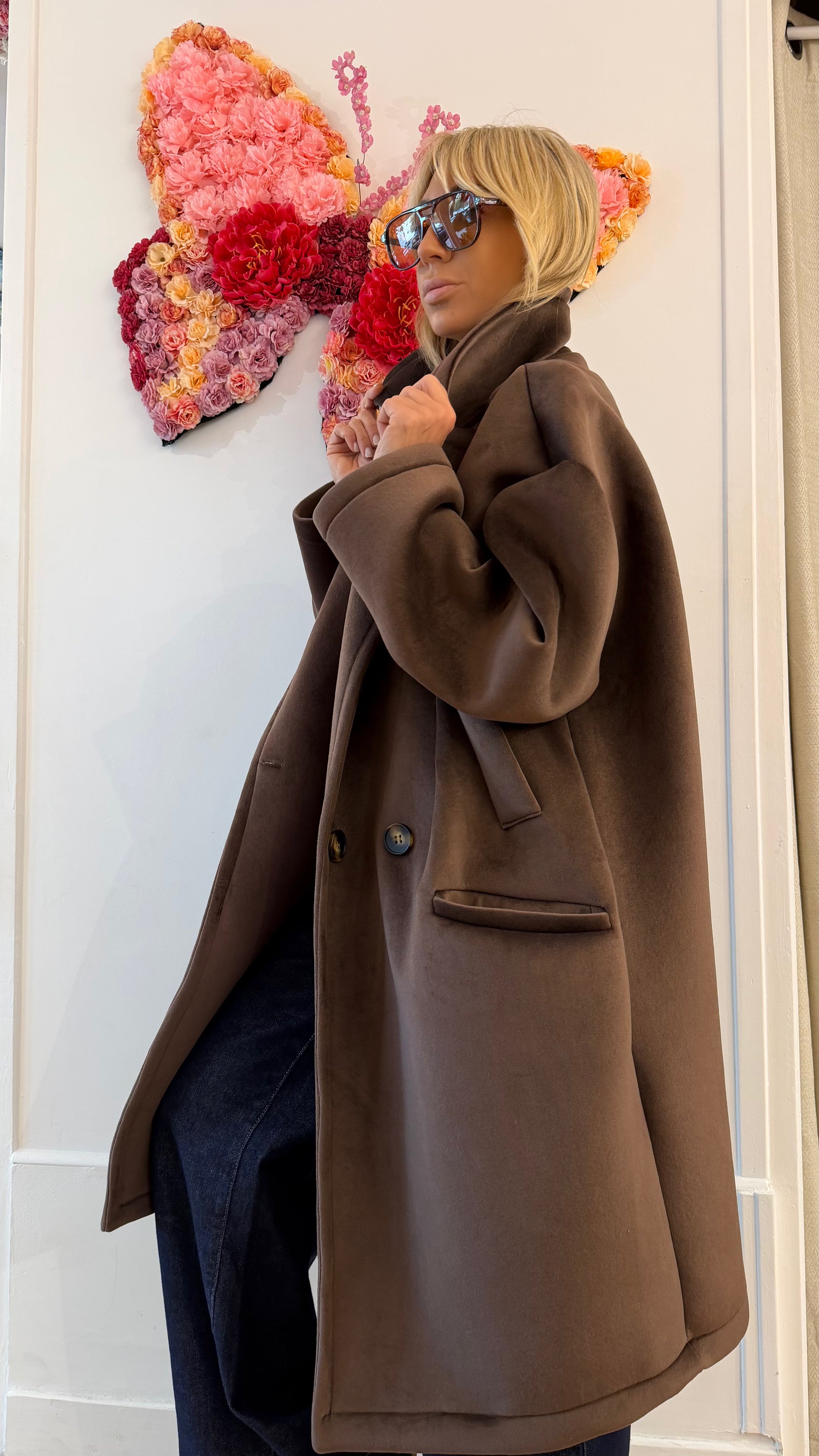 MANTEAU Over Size Soho Choco