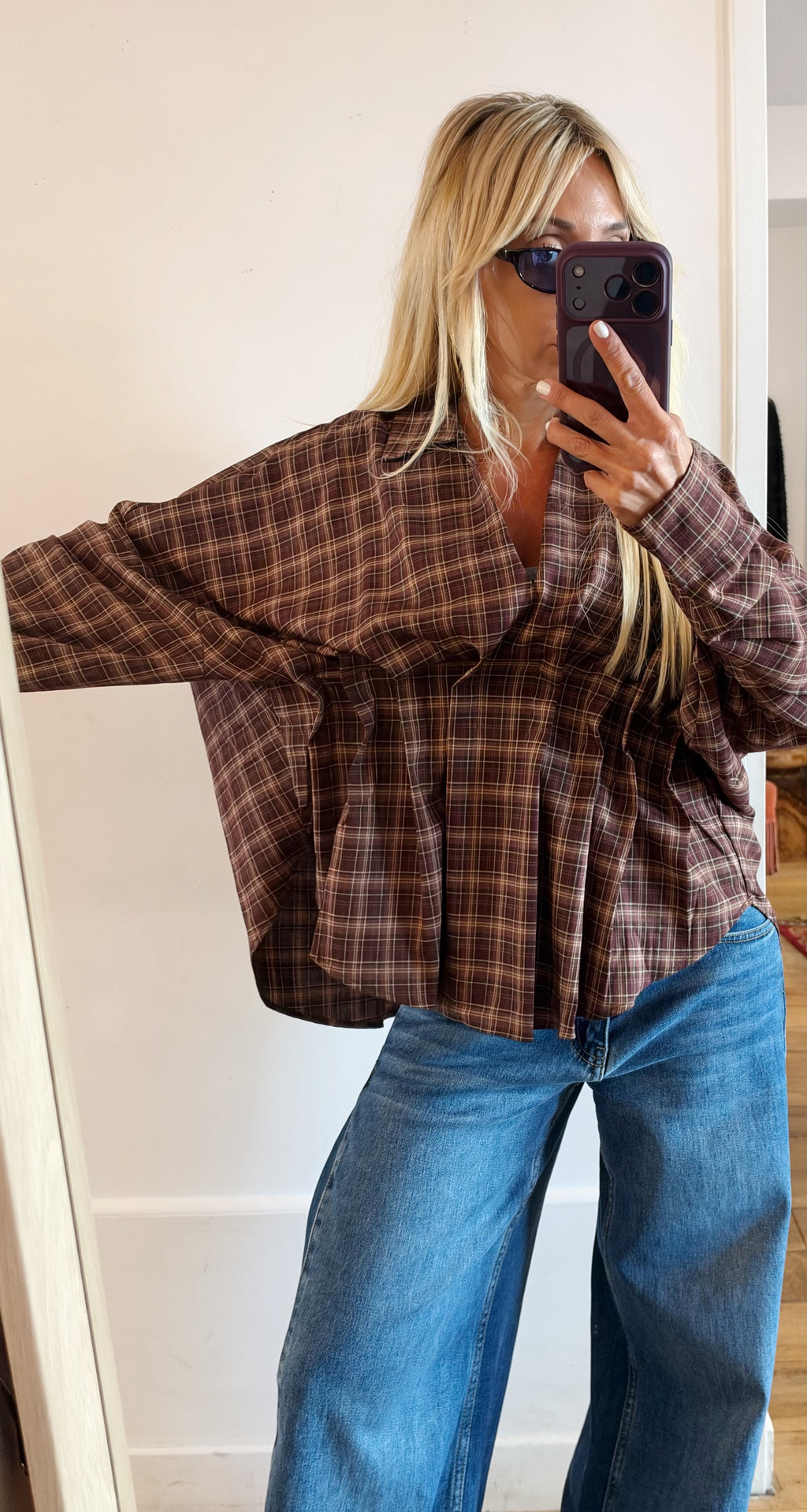 CHEMISIER Capucine bordeaux