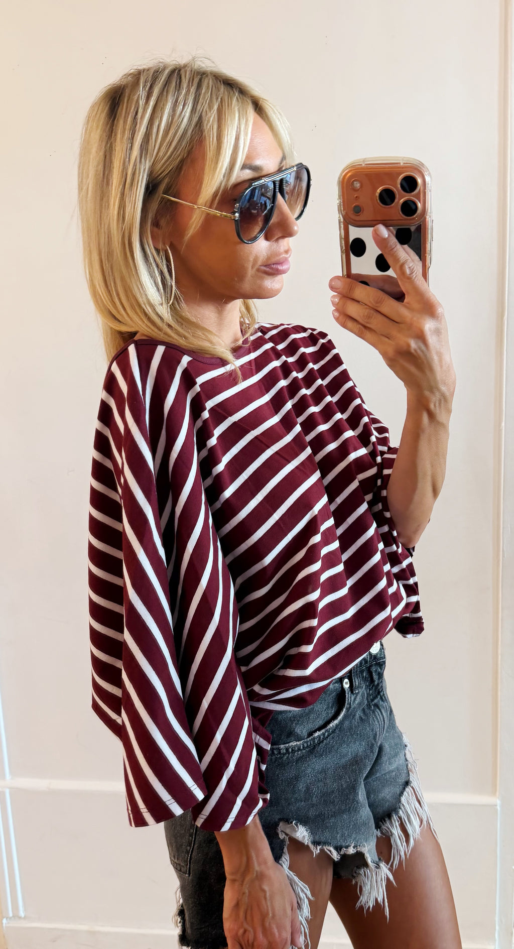 TEE SHIRT Marin burgundy