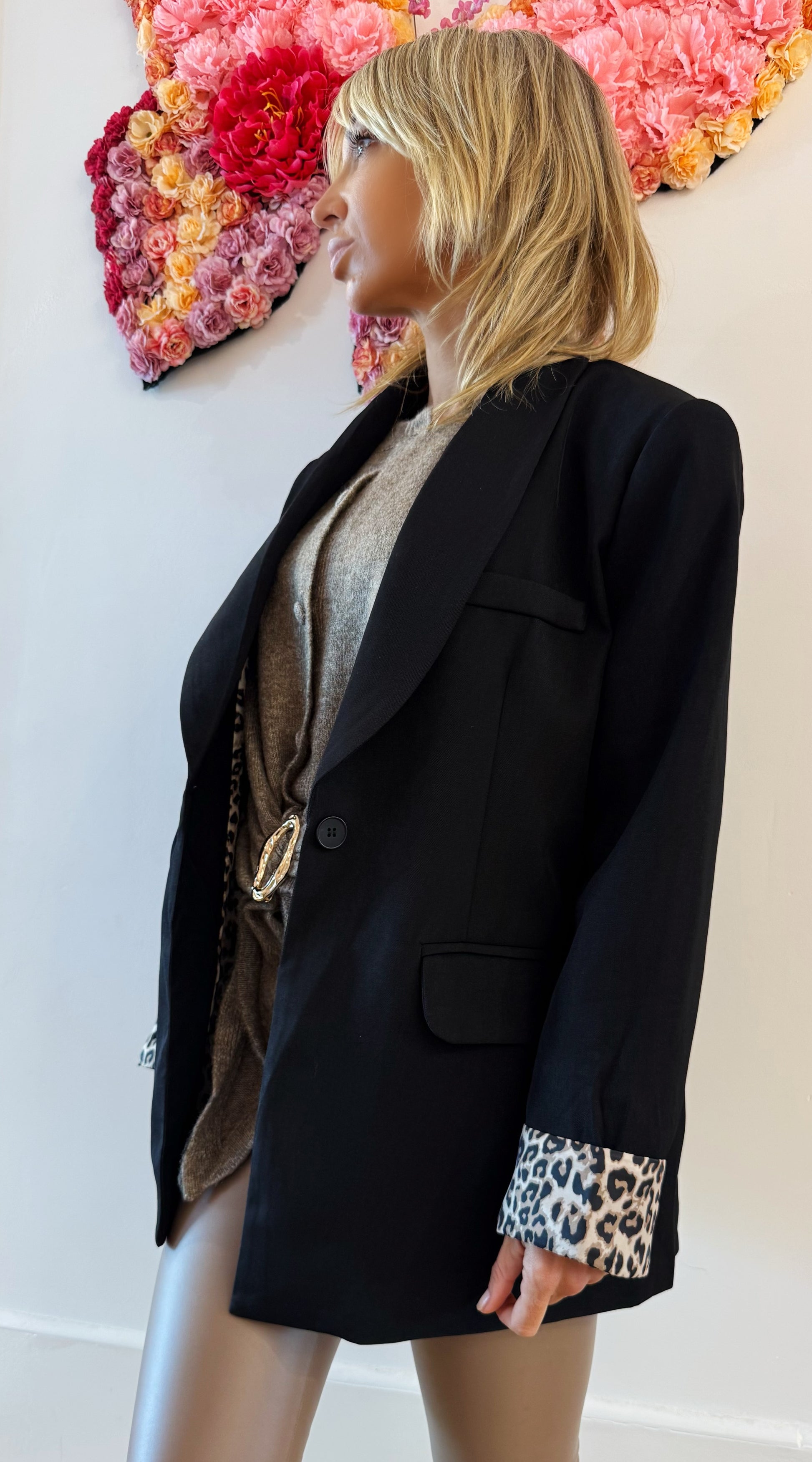 Blazer panthère noire