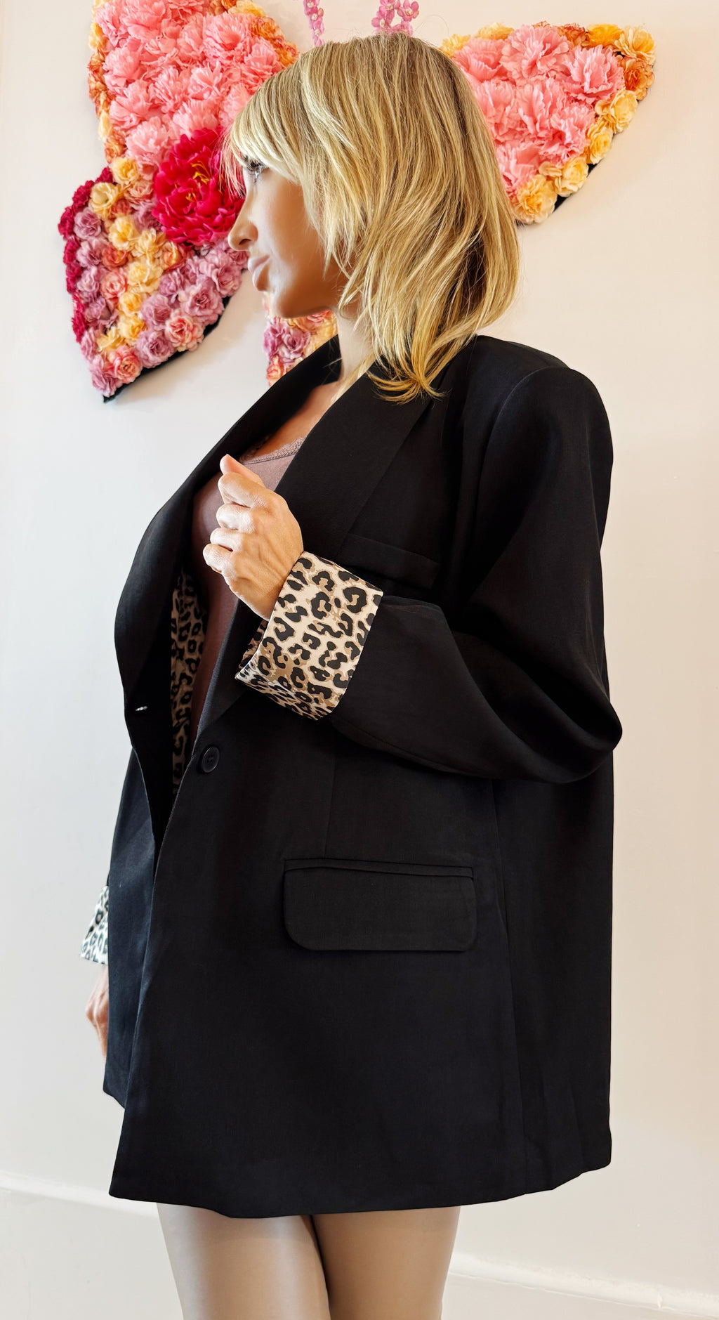 Blazer panthère noire