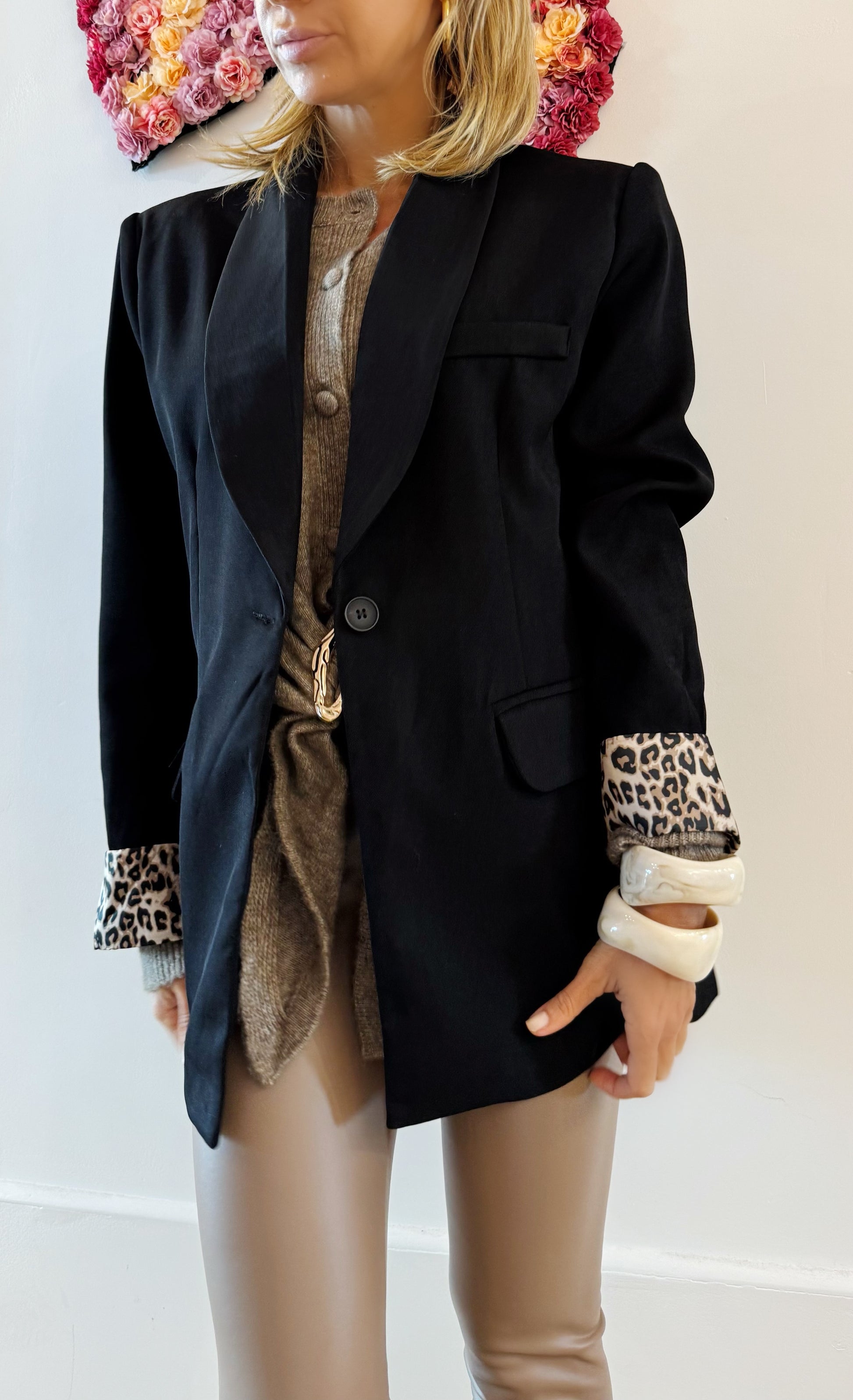 Blazer panthère noire