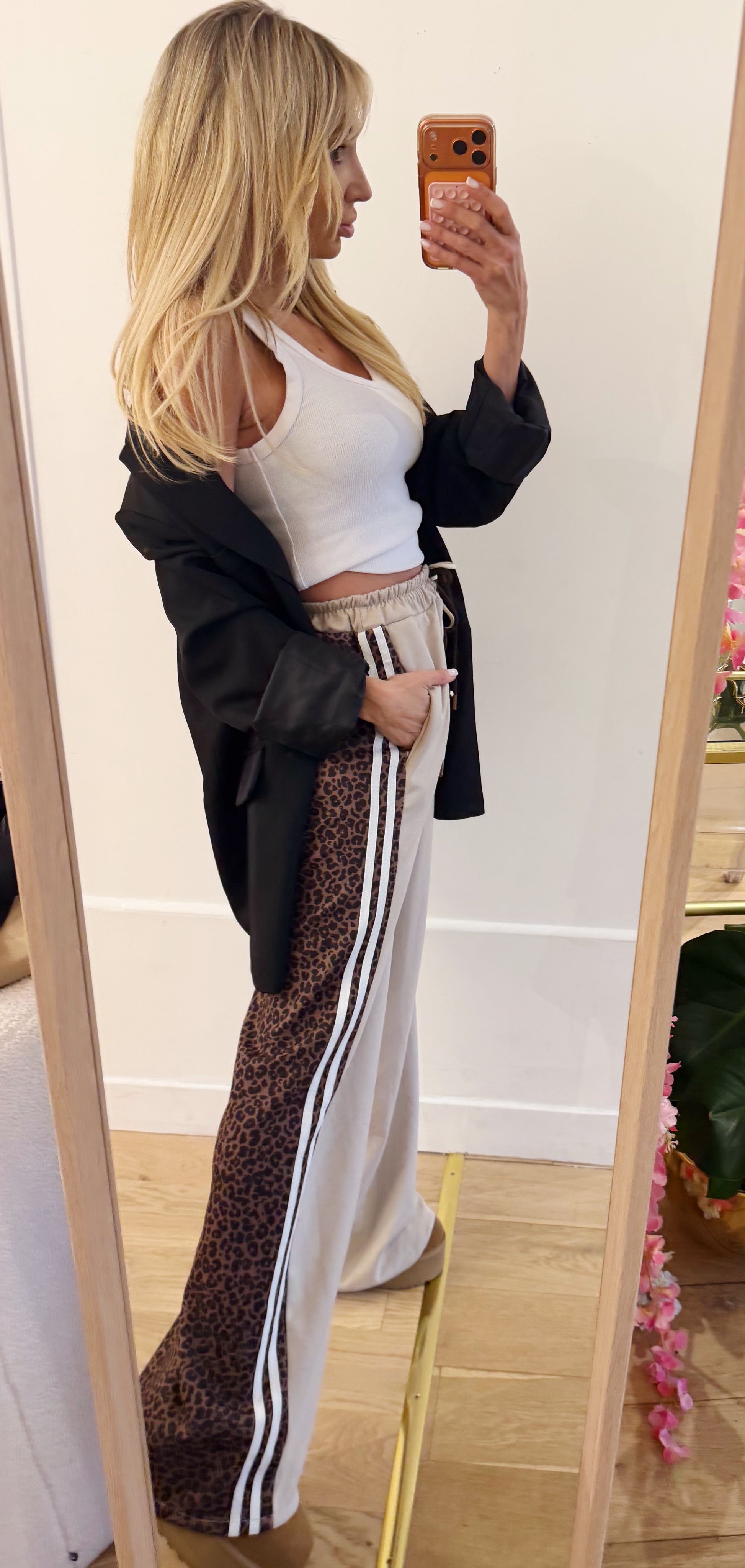 PANTALON jogging Panthera cream