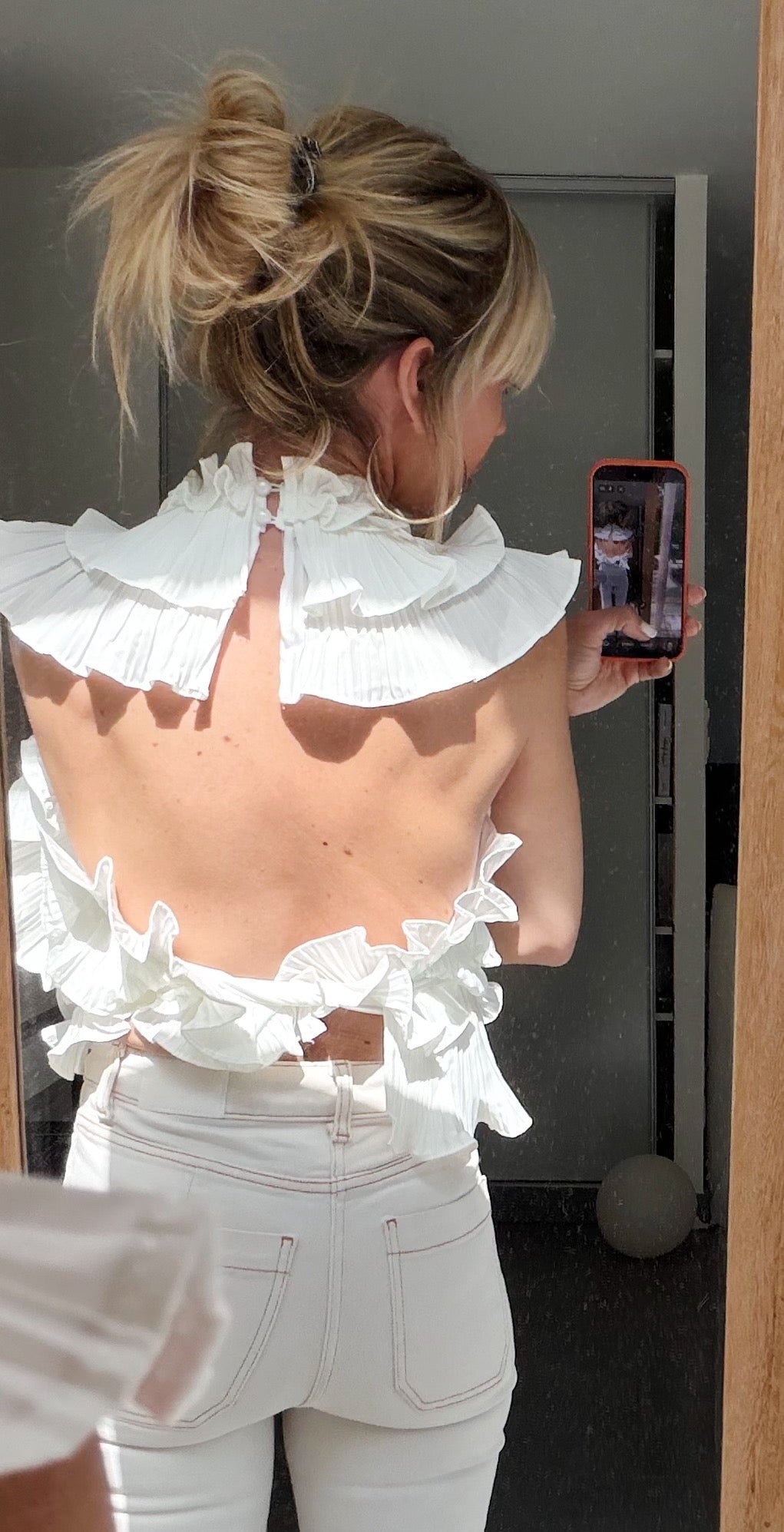 TOP coquillage blanc